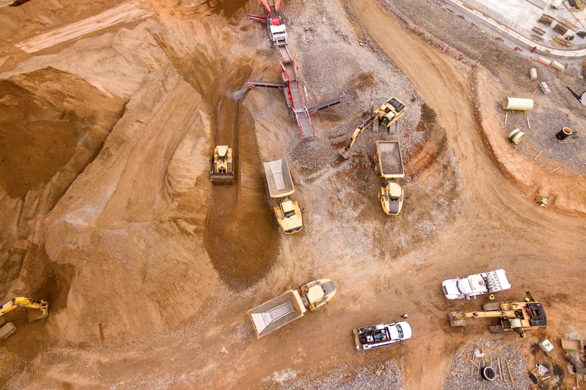 Maquinaria de excavación en obra en Barcelona
