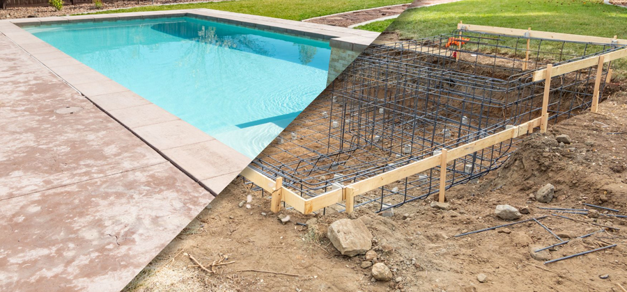Excavación de terreno para piscina de obra en la provincia de Barcelona