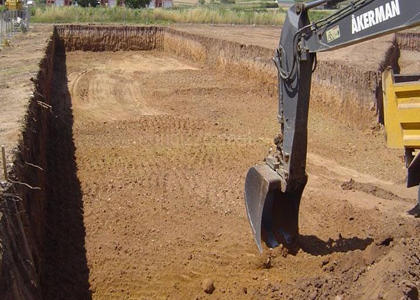 Excavación para sótanos y garajes