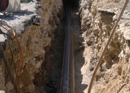 Zanjas para abastecimiento de agua
